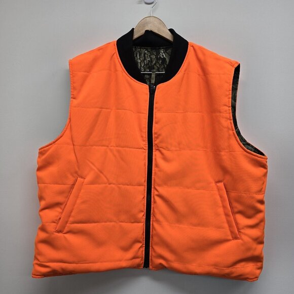 Bob Allen Reversible Realtree Camouflage Orange Vest Men Size XL Hunting Club - Picture 3 of 9